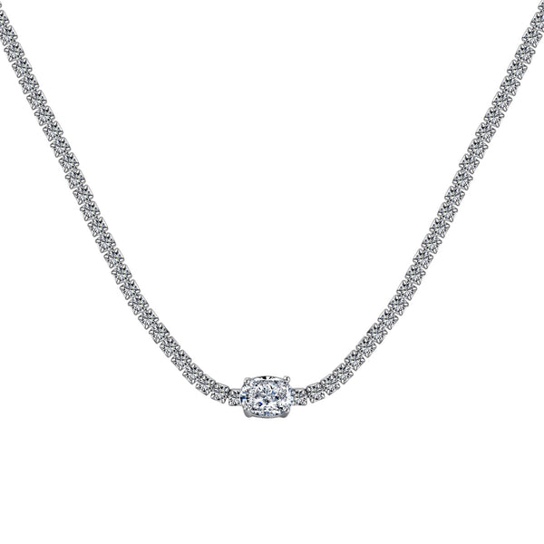 <ORIELL>1.0 Carat Shining Oval Cut Necklace