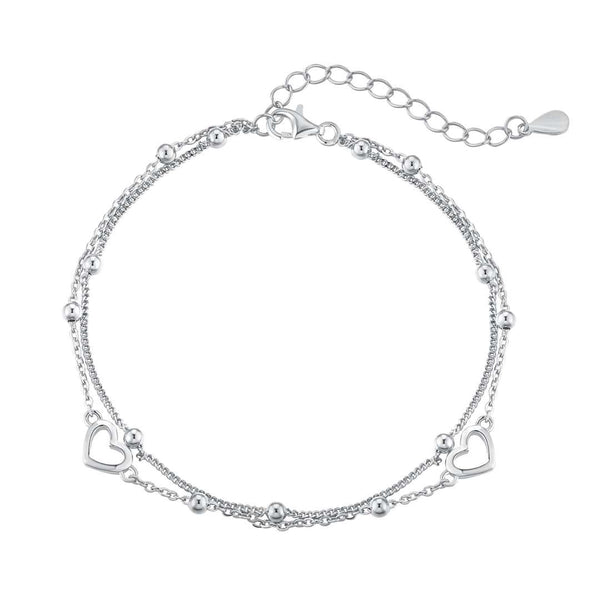 <ORIELL>Dainty Double Layer Love Heart Bracelet