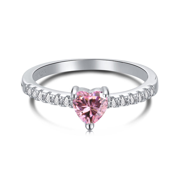 <ORIELL>0.5 Carat CaratEternity Charming Heart Shape Lover Ring