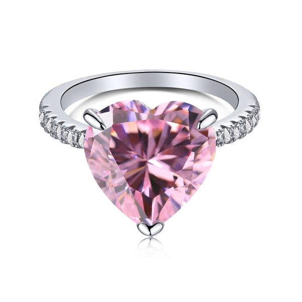 <ORIELL>6.0 Carat Luxurious Sparkling Romantic Heart Cut Lover Ring