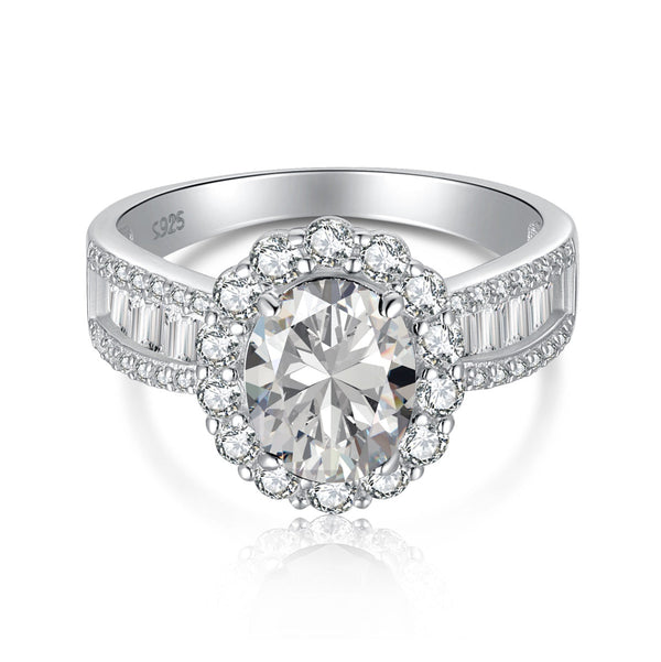 <ORIELL>1.5 Carat Dazzling Charming Oval Cut Banquet Ring