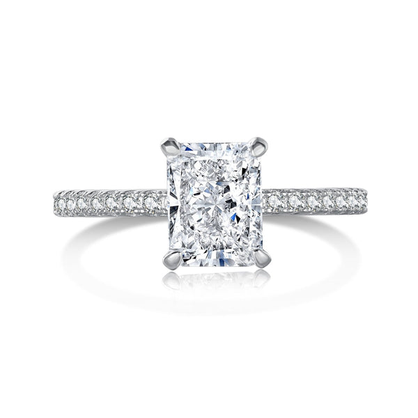 <ORIELL>2.0 Carat Dazzling Sparkling Radiant Cut Party Ring