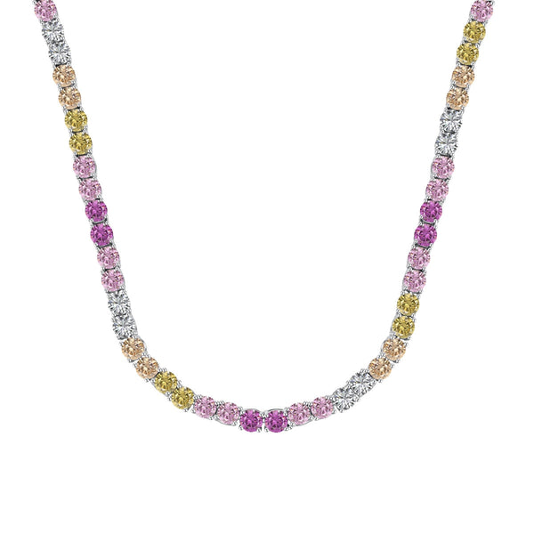 <ORIELL>Delicate Colorful Tennis Necklace