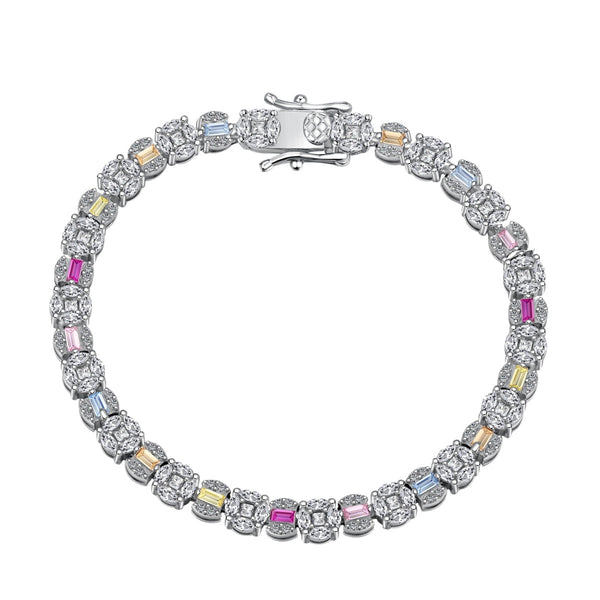 <ORIELL>Dazzling Radiant Multi Cut Daily Bracelet